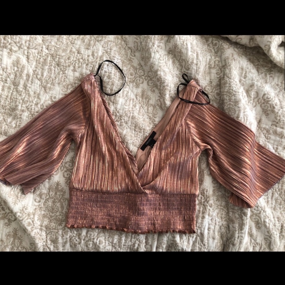 Forever 21 Rose gold crop top